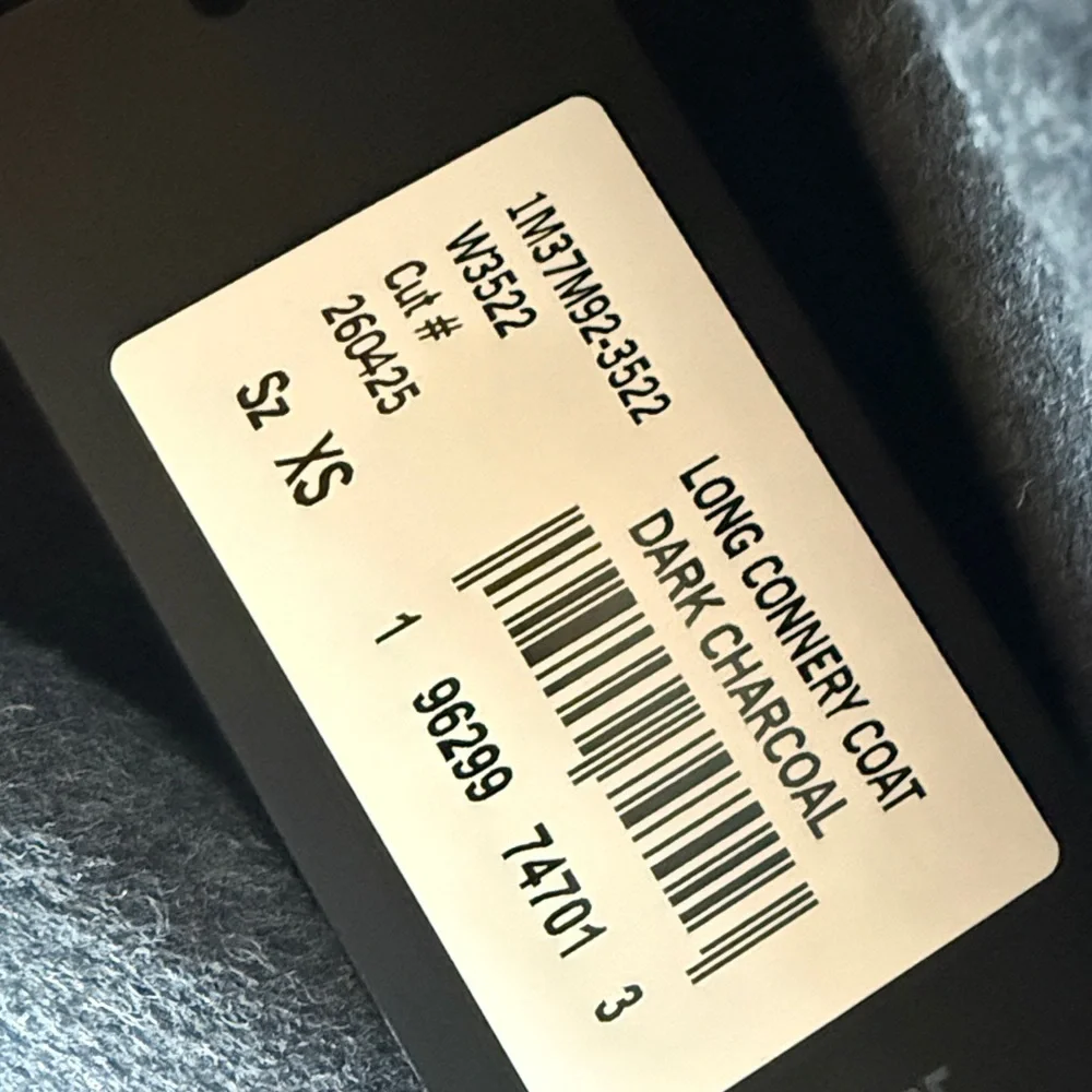 PAIGE Connery Wool-Blend Long Robe Coat in charcoal gray color Size XSmall NWT